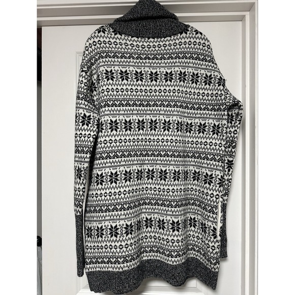 Lilysilk, Womens 100% Wool Open Front Cardigan, White‎ & Gray, Size Small - Picture 3 of 7